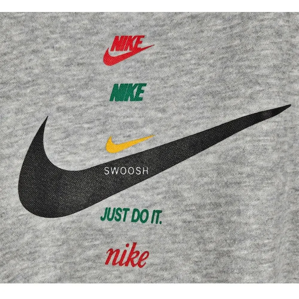NIKE TODDLER BOY'S STYLE ESSENTIALS SWOOSH JUST DO IT GRAY HOODIE SIZE 1-2 YEARS